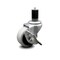 Service Caster 2 Inch Thermoplastic Rubber Wheel 1-5/8 Inch Expanding Stem Caster with Brake SCC-EX05S210-TPRS-SLB-158 - alternate 1